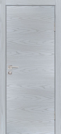 Межкомнатная дверь P-1, глухая, с ABS кромкой, дуб скай серый