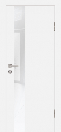 Межкомнатная дверь P-10, остекленная, с ABS кромкой, белый