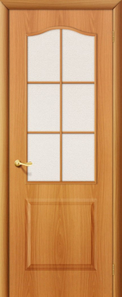 Межкомнатная дверь Палитра, остеклённая, миланский орех