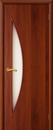 Межкомнатная дверь ламинированная Парус, остеклённая, итальянский орех