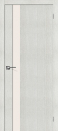 Межкомнатная дверь экошпон Bravo Порта-11, остеклённая, Bianco Veralinga