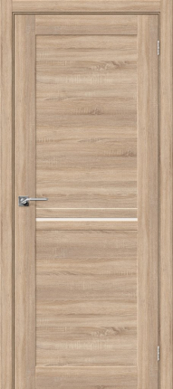 Межкомнатная дверь экошпон Bravo Порта-19.3, остекленная, сонома