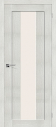 Межкомнатная дверь Порта-25 alu, остеклённая, Bianco Veralinga