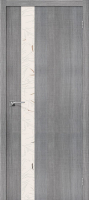 Межкомнатная дверь Порта-51, остеклённая, Grey Crosscut