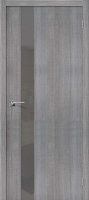 Межкомнатная дверь Порта-51 S, остеклённая, Grey Crosscut