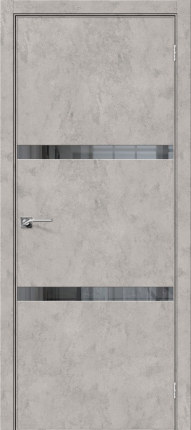 Межкомнатная дверь Порта-55 4AF, остекленная, Grey Art, Mirox Grey