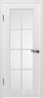 Межкомнатная дверь эмаль VFD Порта, остеклённая, Polar белый