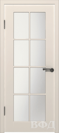 Межкомнатная дверь эмаль VFD Порта, остеклённая, Ivory слоновая кость