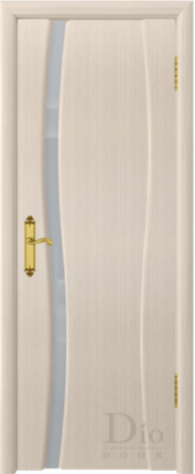 Межкомнатная дверь шпонированная DioDoor Портелло-1, остеклённая, беленый дуб