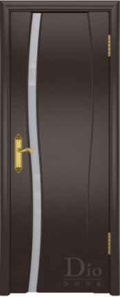 Межкомнатная дверь шпонированная DioDoor Портелло-1, остеклённая, венге