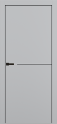 Межкомнатная дверь Portika Porta-50.1 B (ABS чёрная) глухая Nardo Grey