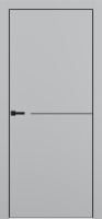 Межкомнатная дверь Portika Porta-50.1 B (ABS чёрная) глухая Nardo Grey