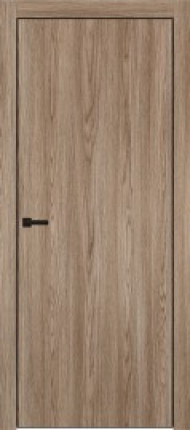 Межкомнатная дверь Portika Porta-50 4AВ глухая алюминиевая кромка черная Brownie Oak