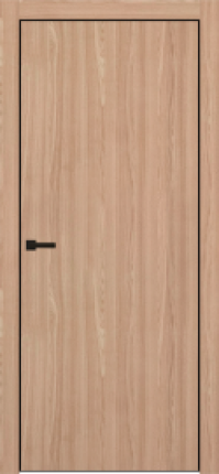 Межкомнатная дверь Portika Porta-50 4AВ глухая алюминиевая кромка черная Natural Oak