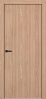 Межкомнатная дверь Portika Porta-50 4AВ глухая алюминиевая кромка черная Natural Oak
