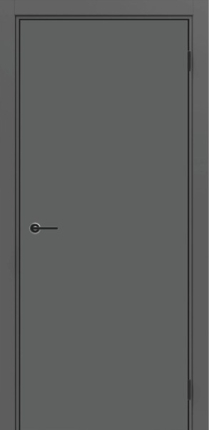 Межкомнатная дверь Portika Porta-50 4AВ глухая алюминиевая кромка черная Shellac Graphite