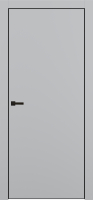 Межкомнатная дверь Portika Porta-50 4AВ глухая алюминиевая кромка черная Shellac Grey