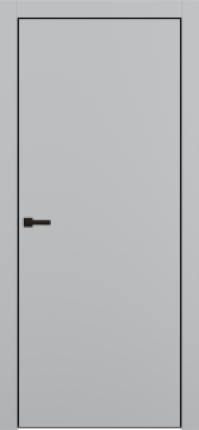 Межкомнатная дверь Portika Porta-50 B (ABS чёрная) глухая Nardo Grey без зарезки