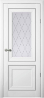 Межкомнатная дверь Прадо, остеклённая, белый