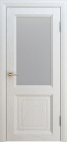 Межкомнатная дверь ПРАГА Багет 2 остекленная ясень белый