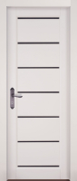 Межкомнатная дверь из массива ольхи Премьер плюс, остеклённая, белая эмаль