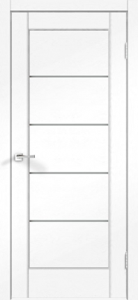Межкомнатная дверь экошпон Velldoris Premier 1, остеклённая, ясень белый