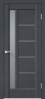 Межкомнатная дверь экошпон Velldoris Premier 3, остеклённая, ясень графит