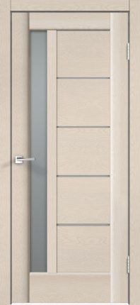 Межкомнатная дверь экошпон Velldoris Premier 3, остеклённая, ясень капучино