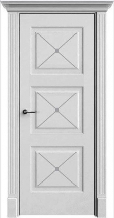 Межкомнатная дверь Прима 33Ф, глухая, белый