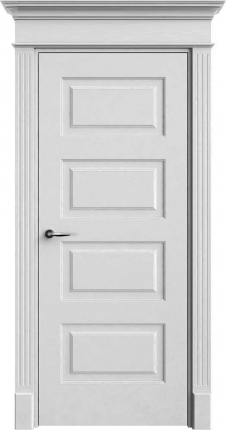 Межкомнатная дверь Прима 42, глухая, белый