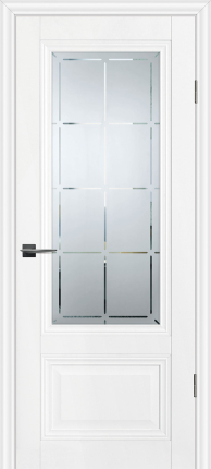 Межкомнатная дверь Profilo Porte экошпон PSC-37, остекленная, белый