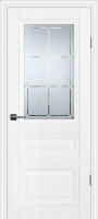 Межкомнатная дверь Profilo Porte экошпон PSC-39, остекленная, белый