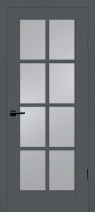 Межкомнатная дверь Profilo Porte экошпон PSC-41, остекленная, графит