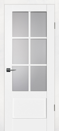Межкомнатная дверь Profilo Porte экошпон PSC-43, остекленная, белый