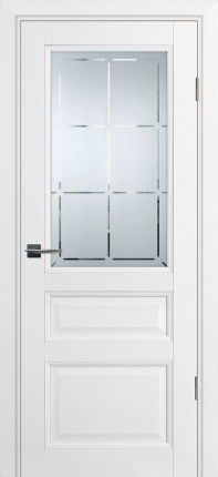 Межкомнатная дверь Profilo Porte экошпон PSU-39, остекленная, белый