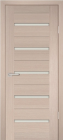 Межкомнатная дверь Profilo Porte экошпон PS-7, остеклённая, капучино мелинга
