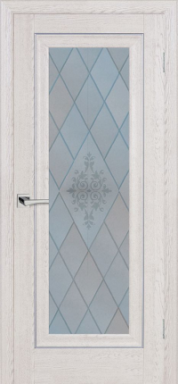 Межкомнатная дверь PSB-25, остеклённая, дуб гарвард кремовый