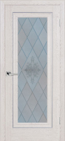 Межкомнатная дверь Profilo Porte экошпон PSB-25, остеклённая, дуб гарвард кремовый