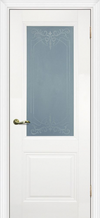 Межкомнатная дверь PSC-27, остекленная, белый