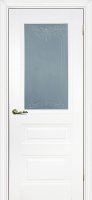 Межкомнатная дверь Profilo Porte экошпон PSC-29, остекленная, белый