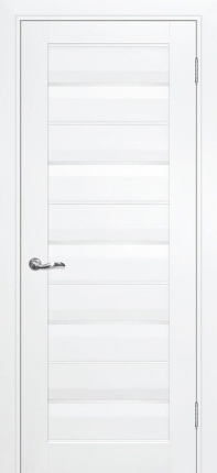 Межкомнатная дверь PSC-48, остекленная, белый, лакобель белый