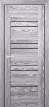 Межкомнатная дверь PSK-1, остеклённая, серая лакобель, ривьера грей