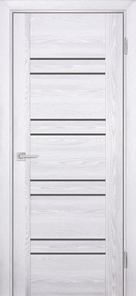 Межкомнатная дверь Profilo Porte экошпон PSK-1, остеклённая, серый лакобель, ривьера айс