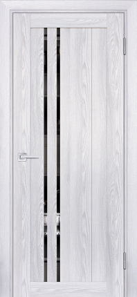 Межкомнатная дверь PSK-10, остеклённая, зеркало, ривьера айс