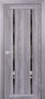 Межкомнатная дверь Profilo Porte экошпон PSK-9, остеклённая, зеркало, ривьера грей