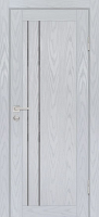Межкомнатная дверь Profilo Porte экошпон PSM-10, остекленная, дуб скай серый, лакобель серый