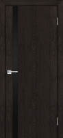Межкомнатная дверь PSN-10, остеклённая, фреско антико, лакобель черный