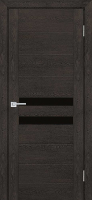Межкомнатная дверь PSN-4, остеклённая, фреско антико, лакобель черный