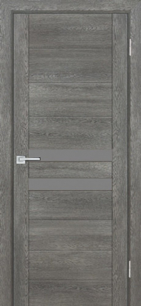 Межкомнатная дверь Profilo Porte экошпон PSN-4, остеклённая, гриджио антико, лакобель серый