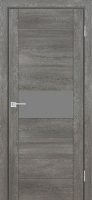 Межкомнатная дверь Profilo Porte экошпон PSN-5, остеклённая, гриджио антико, лакобель серый